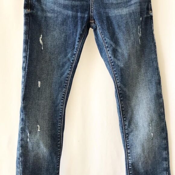 Zara medium wash distressed skinny jeans  Size 2 - Picture 4 of 10